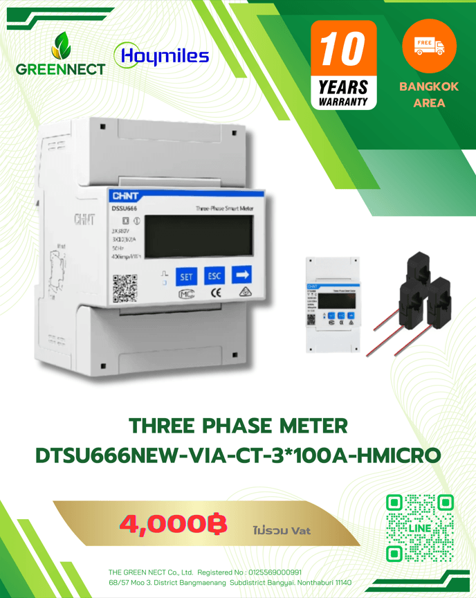 Three phase meter DTSU666New-Via-CT-3_100A-Hmicro